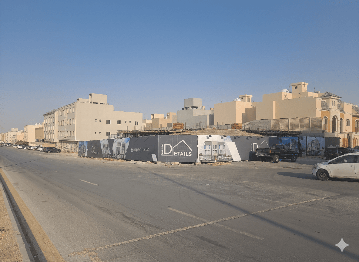 سور إعلاني دعائي لموقع بناء مشروع الرياض