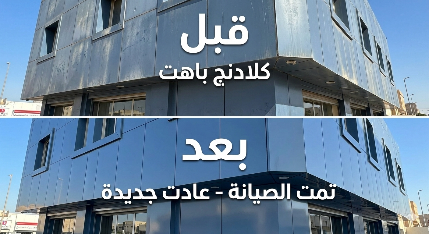 واجهتك بهتت؟ تعرف على أسرار ترميم وصيانة الكلادينج الاحترافية